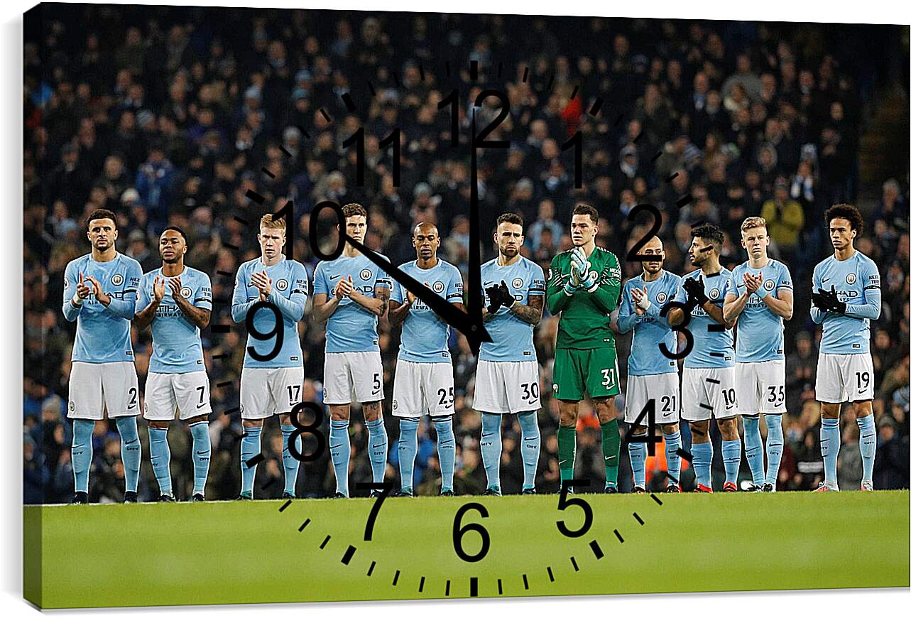 Часы картина - ФК Манчестер Сити. FC Manchester City