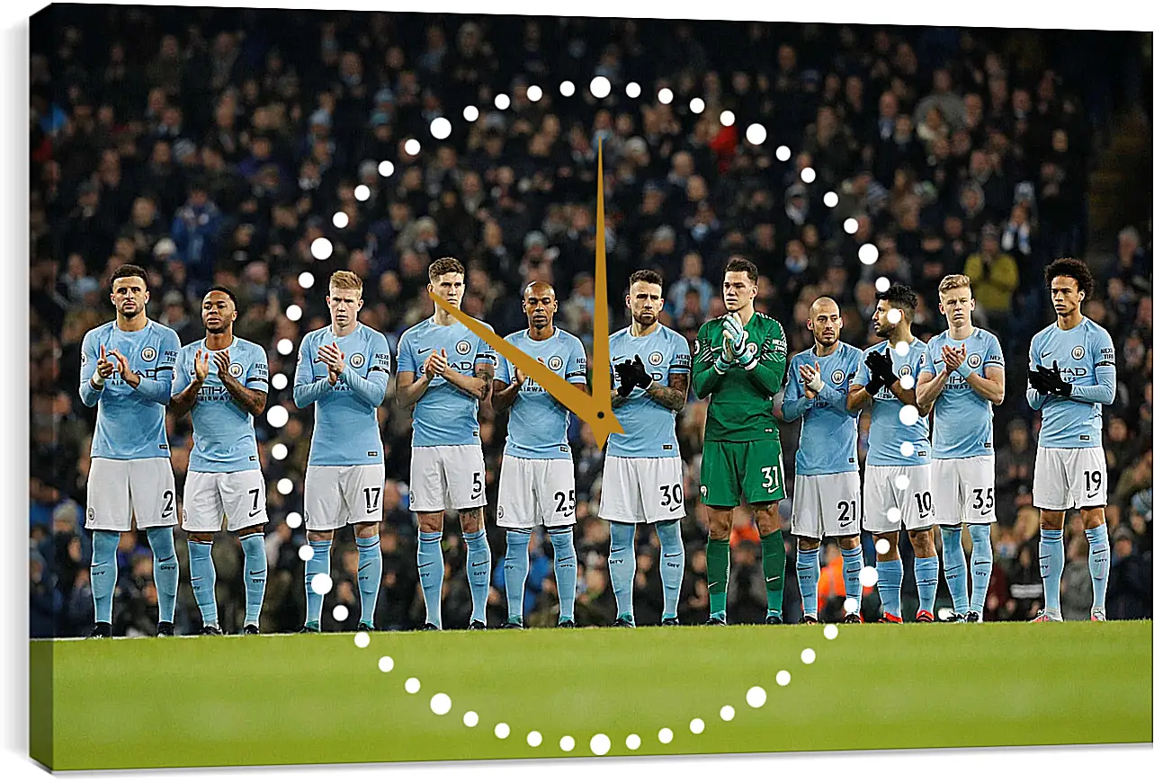 Часы картина - ФК Манчестер Сити. FC Manchester City