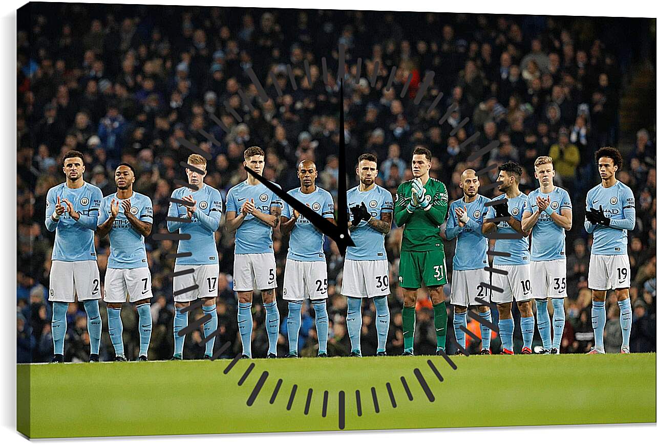 Часы картина - ФК Манчестер Сити. FC Manchester City