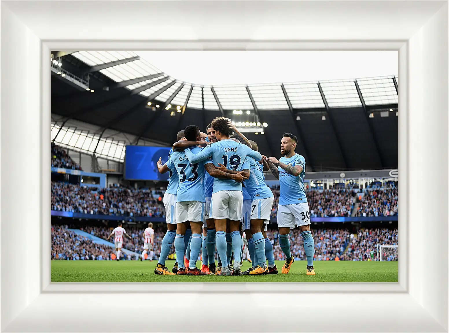 Картина в раме - Празднование гола. Манчестер Сити. Manchester City