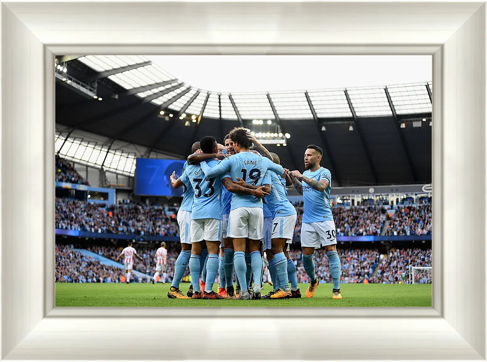 Картина в раме - Празднование гола. Манчестер Сити. Manchester City