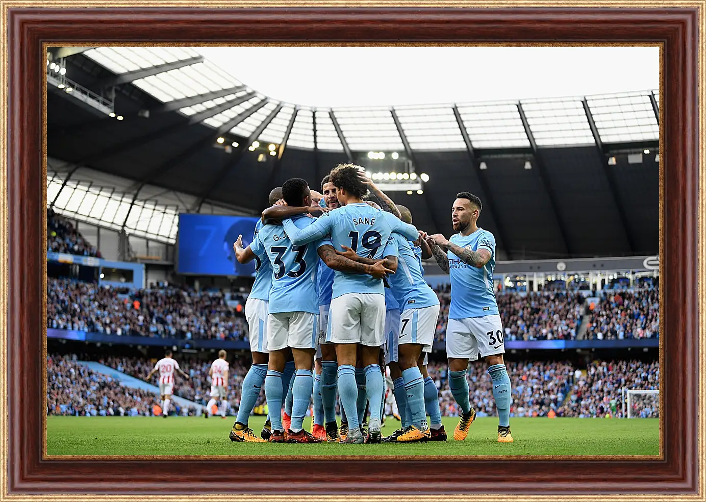 Картина в раме - Празднование гола. Манчестер Сити. Manchester City