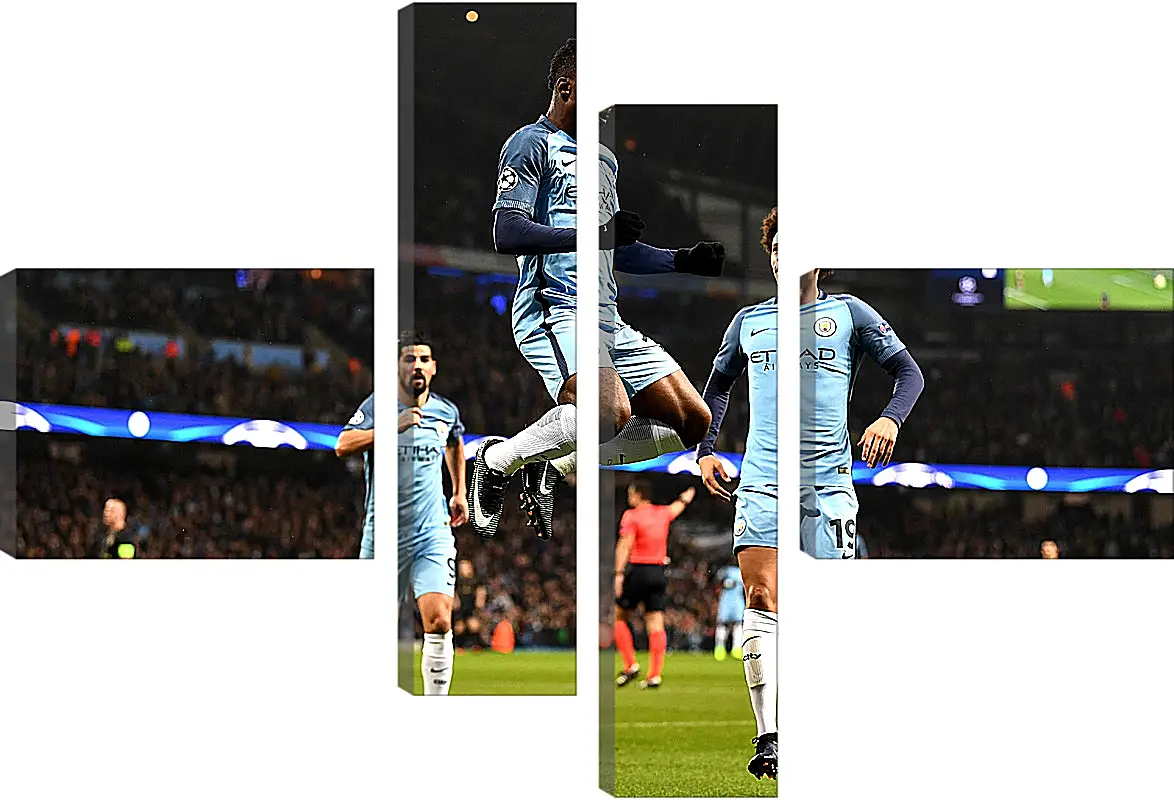 Модульная картина - Празднование гола. Манчестер Сити. Manchester City