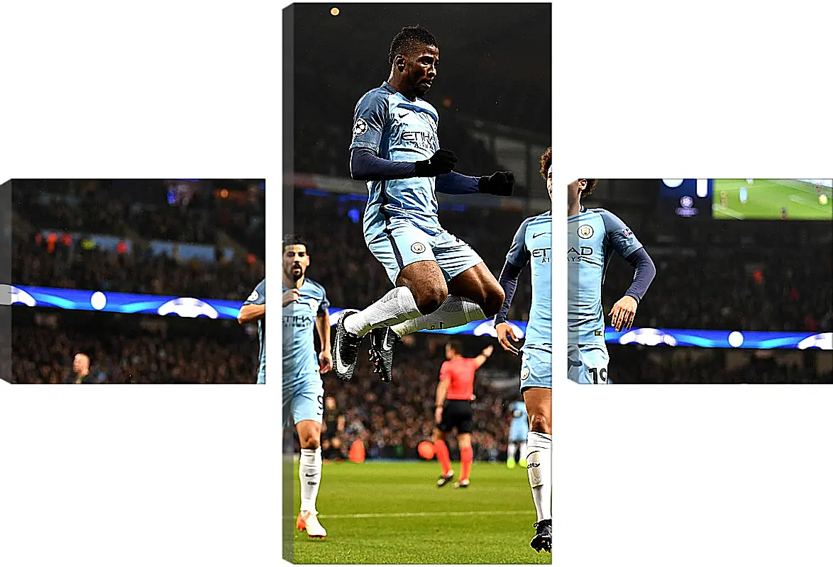 Модульная картина - Празднование гола. Манчестер Сити. Manchester City