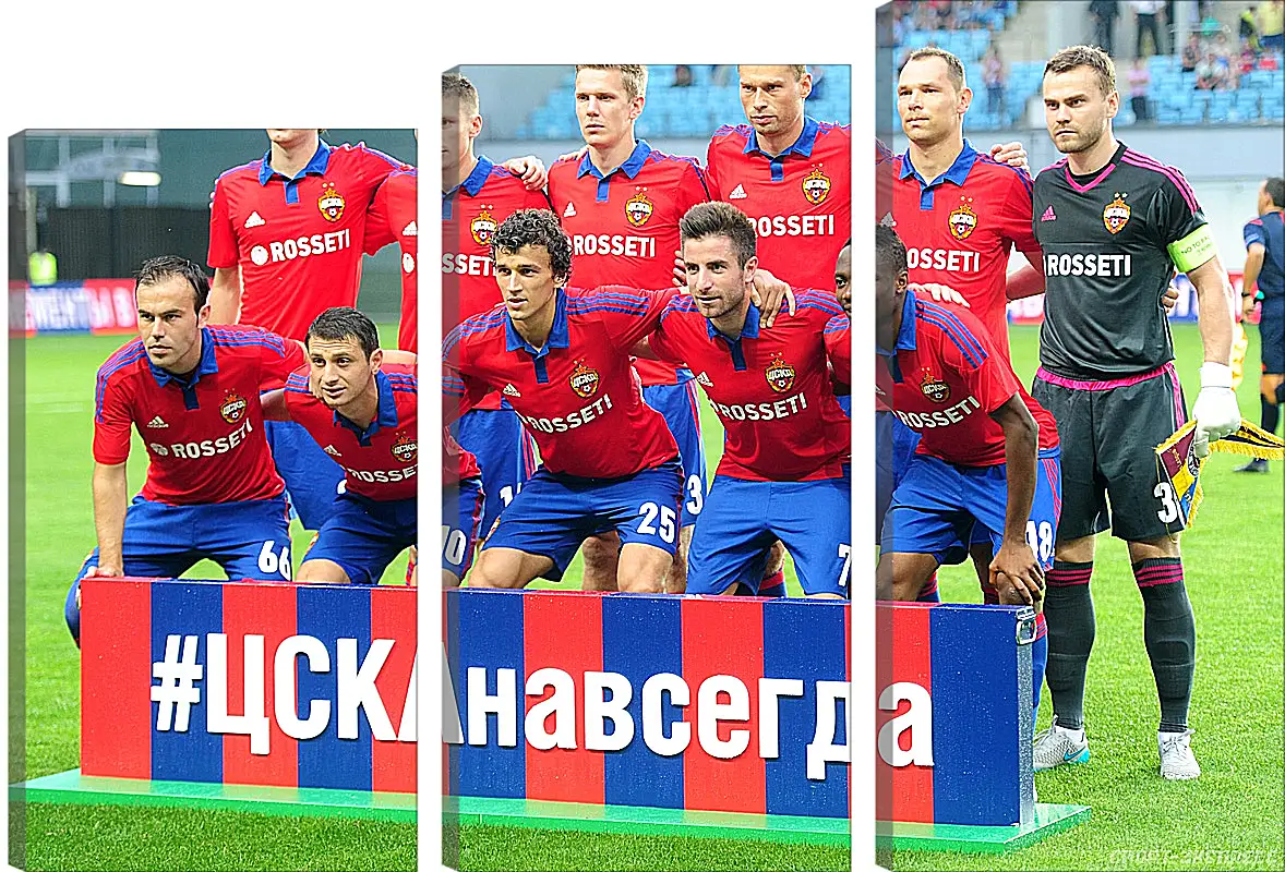 Модульная картина - Фото перед матчем. ФК ЦСКА Москва. FC CSKA Moscow