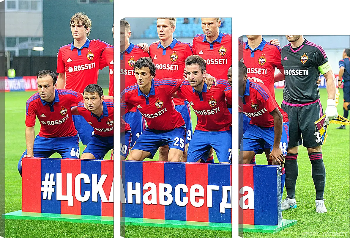 Модульная картина - Фото перед матчем. ФК ЦСКА Москва. FC CSKA Moscow