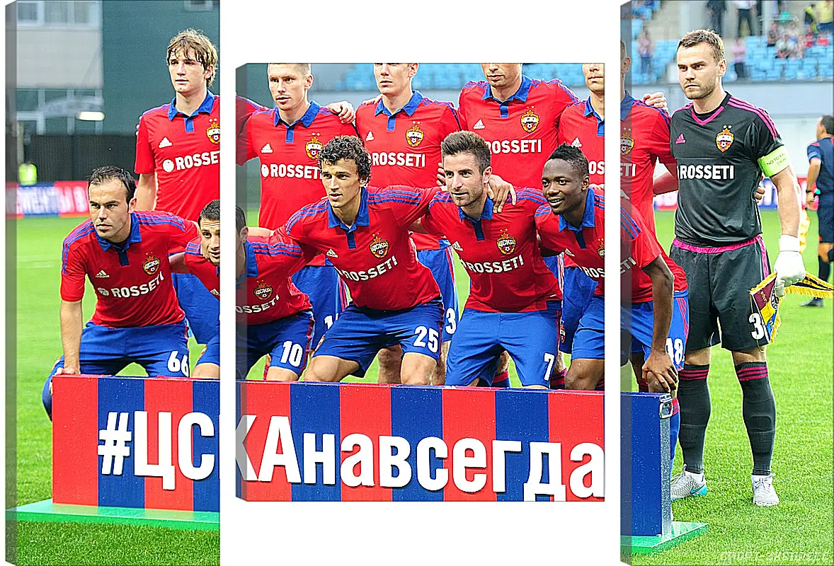 Модульная картина - Фото перед матчем. ФК ЦСКА Москва. FC CSKA Moscow