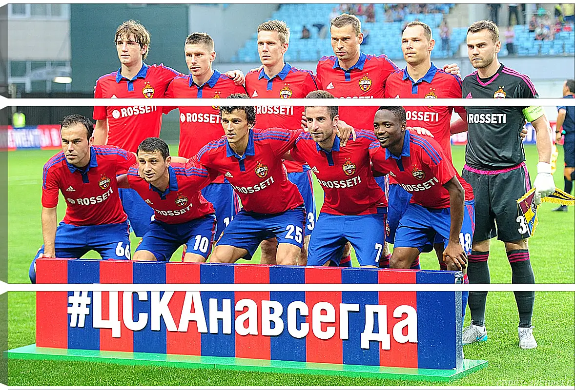 Модульная картина - Фото перед матчем. ФК ЦСКА Москва. FC CSKA Moscow