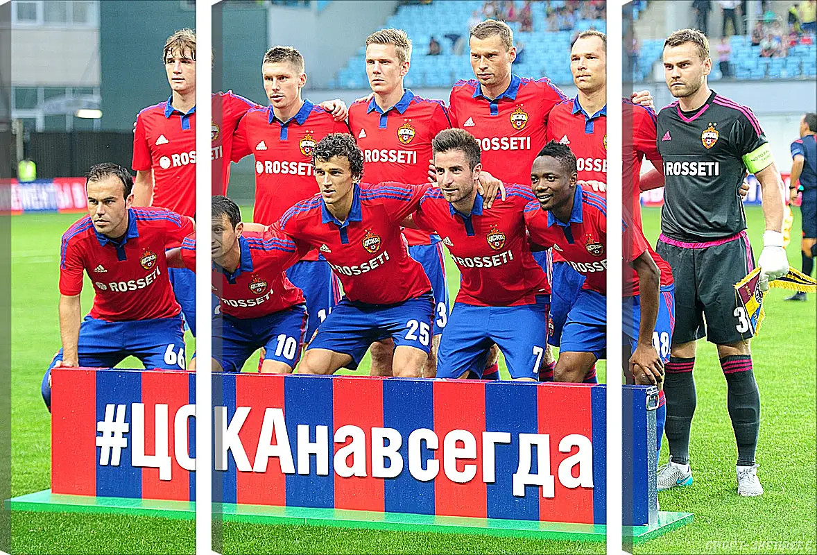 Модульная картина - Фото перед матчем. ФК ЦСКА Москва. FC CSKA Moscow