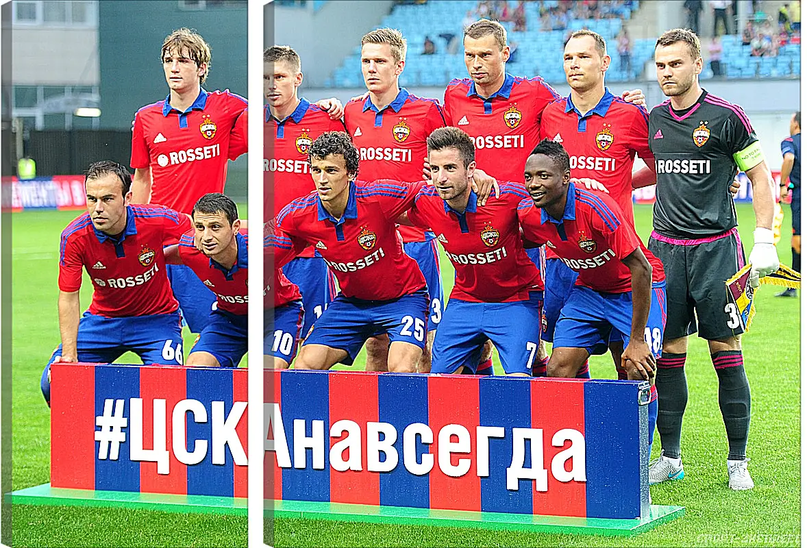 Модульная картина - Фото перед матчем. ФК ЦСКА Москва. FC CSKA Moscow