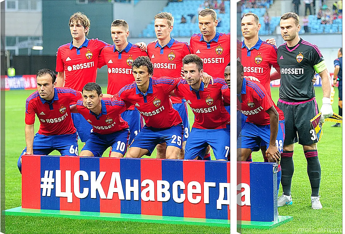 Модульная картина - Фото перед матчем. ФК ЦСКА Москва. FC CSKA Moscow