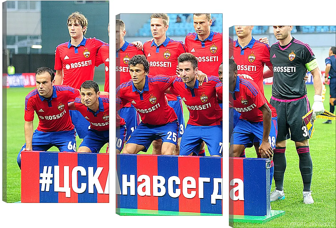 Модульная картина - Фото перед матчем. ФК ЦСКА Москва. FC CSKA Moscow