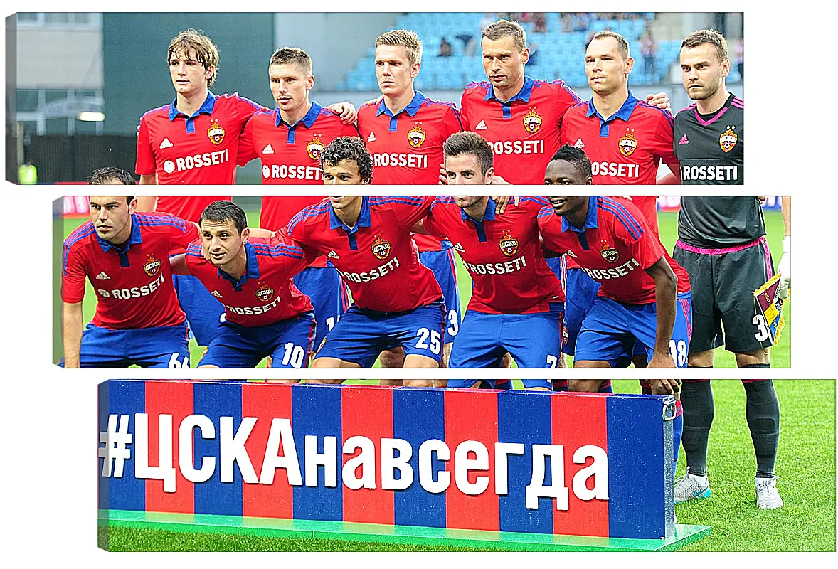 Модульная картина - Фото перед матчем. ФК ЦСКА Москва. FC CSKA Moscow