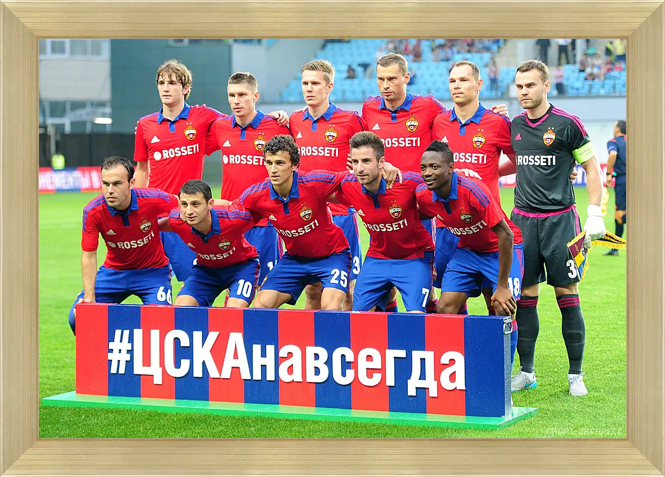 Картина в раме - Фото перед матчем. ФК ЦСКА Москва. FC CSKA Moscow