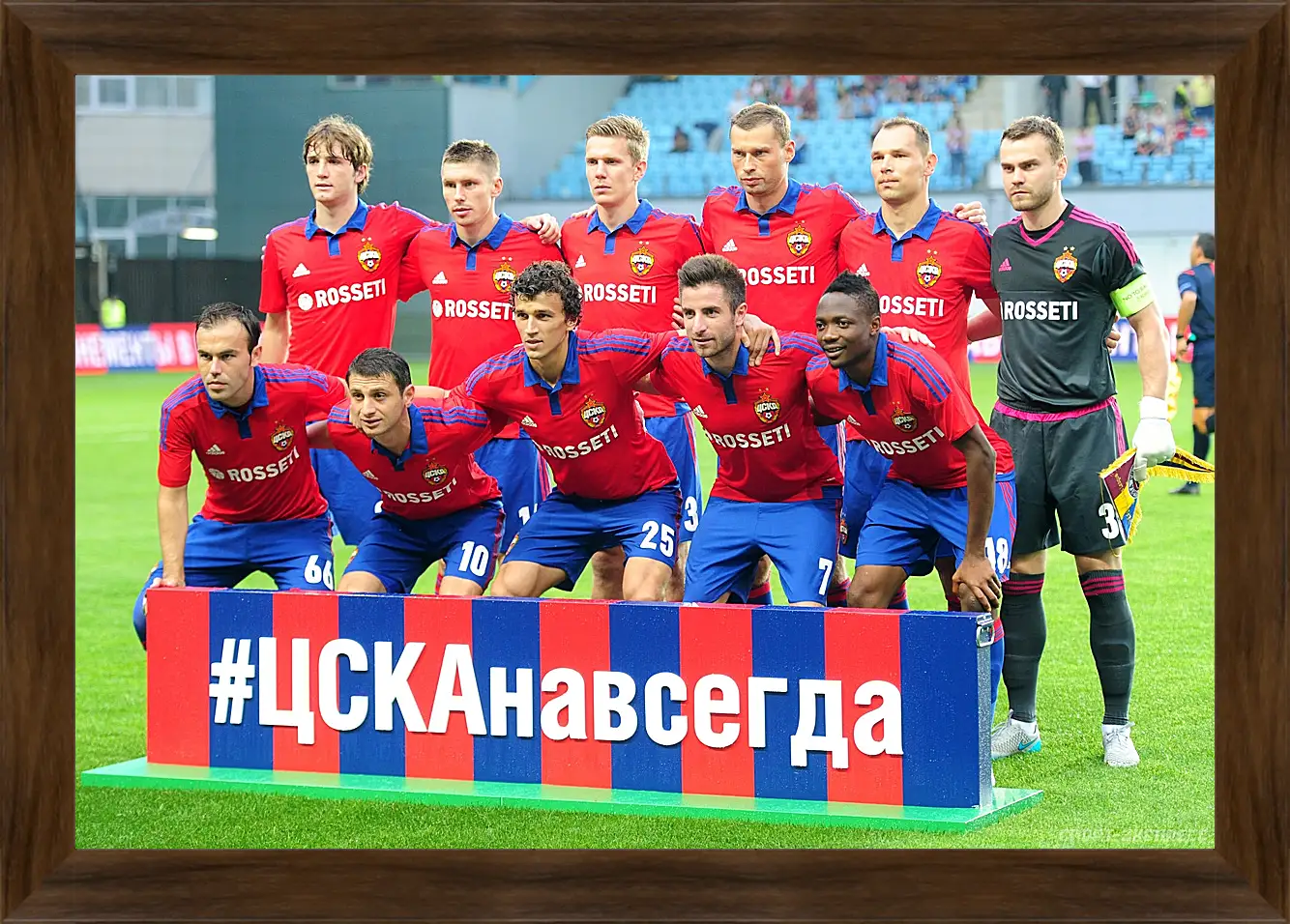 Картина в раме - Фото перед матчем. ФК ЦСКА Москва. FC CSKA Moscow