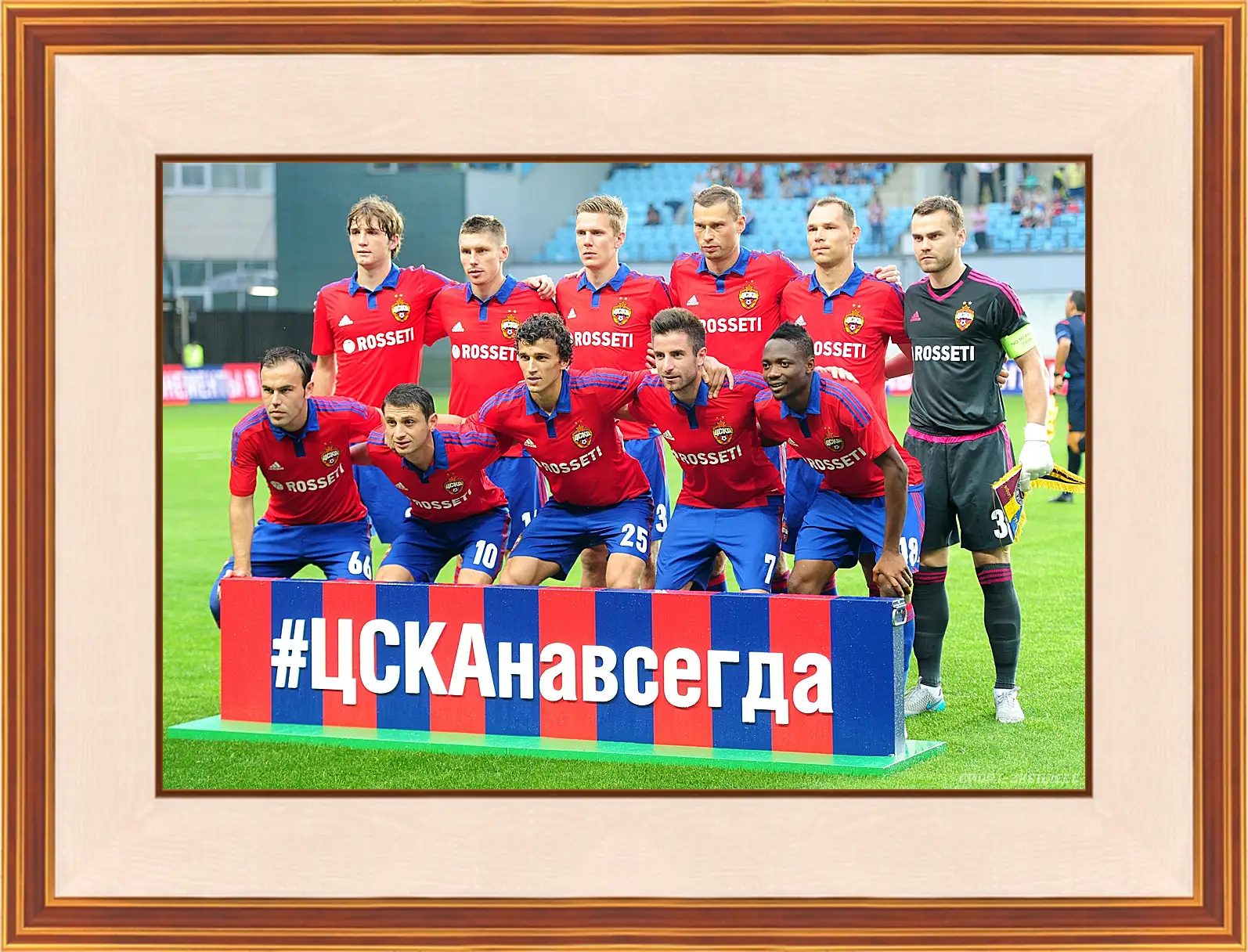 Картина в раме - Фото перед матчем. ФК ЦСКА Москва. FC CSKA Moscow