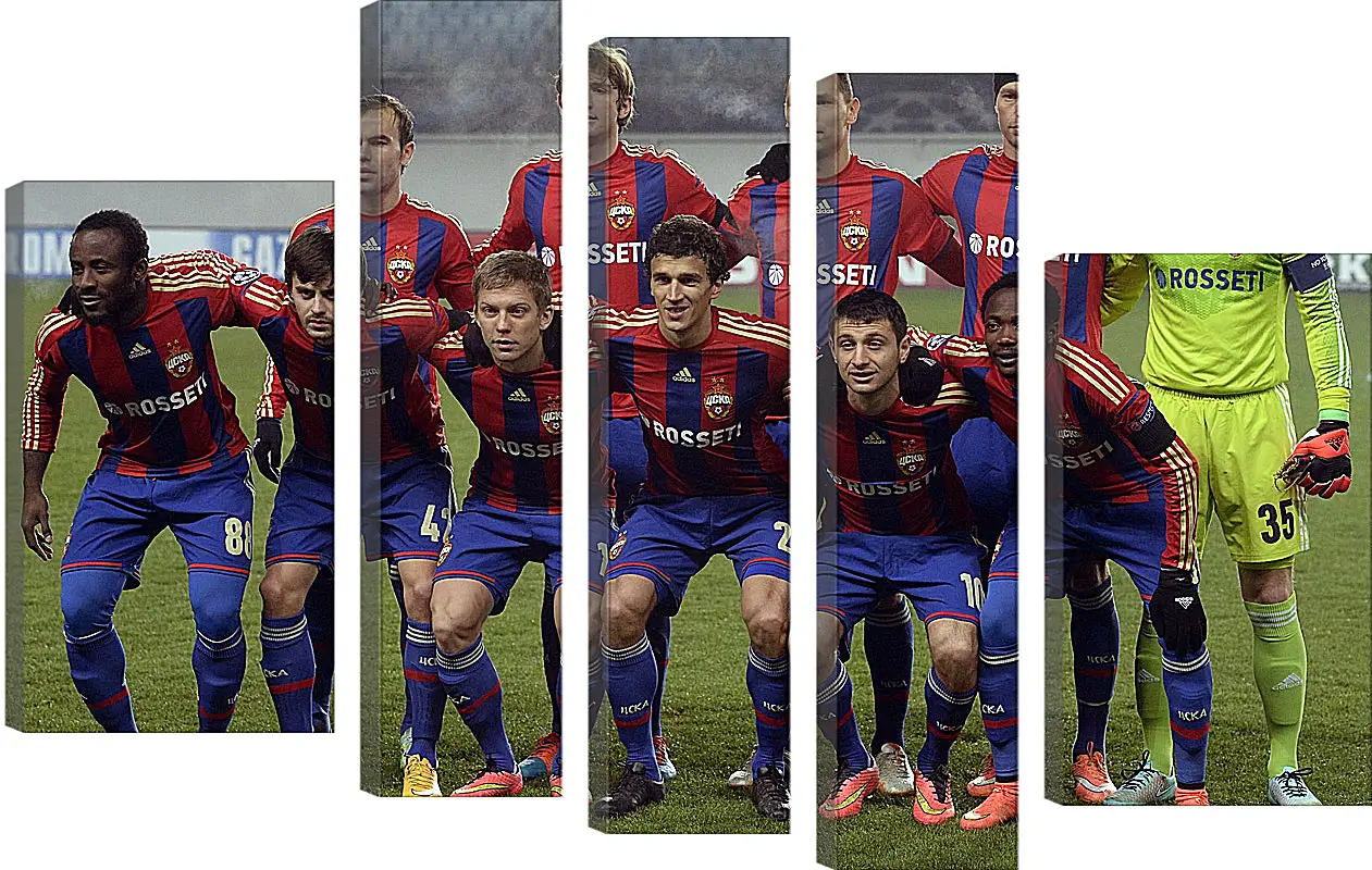 Модульная картина - Фото перед матчем. ФК ЦСКА Москва. FC CSKA Moscow