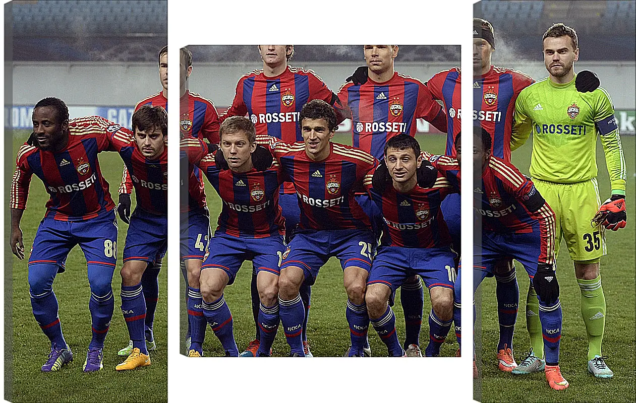 Модульная картина - Фото перед матчем. ФК ЦСКА Москва. FC CSKA Moscow