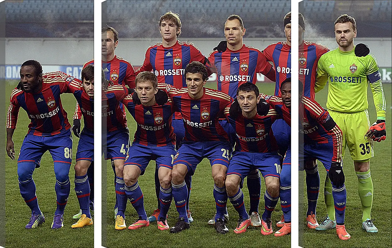 Модульная картина - Фото перед матчем. ФК ЦСКА Москва. FC CSKA Moscow