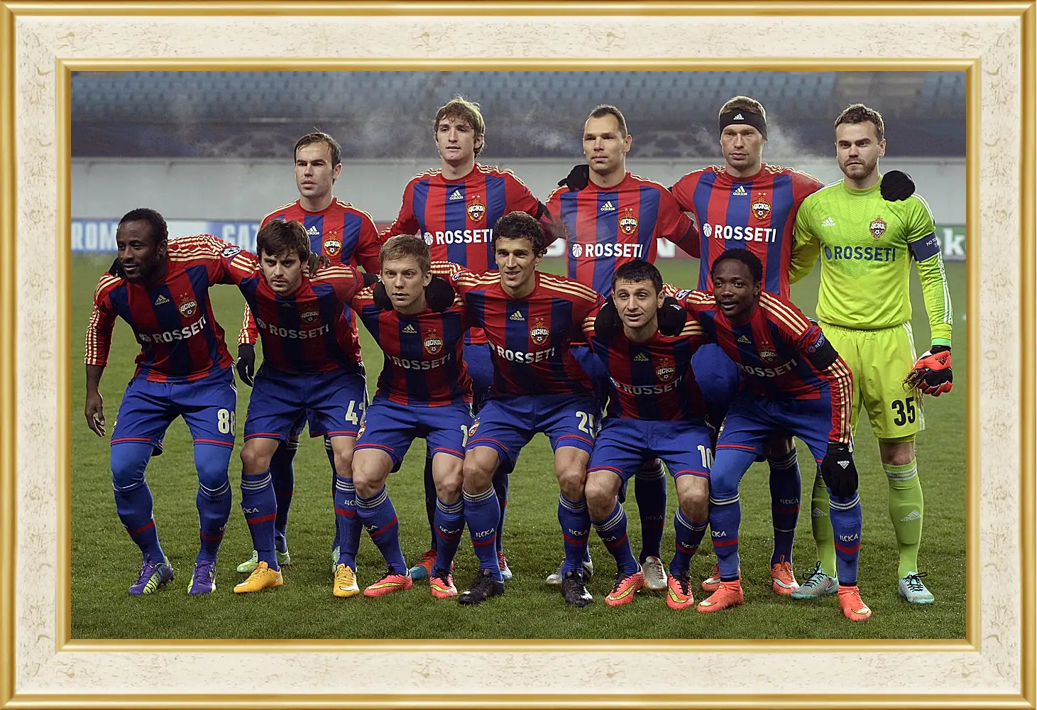 Картина в раме - Фото перед матчем. ФК ЦСКА Москва. FC CSKA Moscow