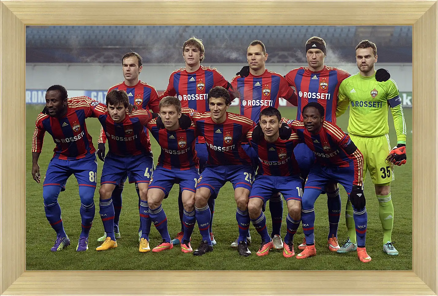 Картина в раме - Фото перед матчем. ФК ЦСКА Москва. FC CSKA Moscow