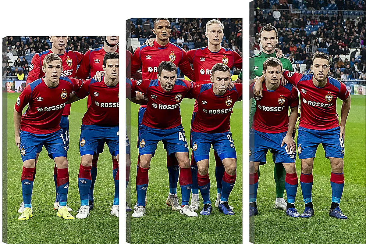 Модульная картина - Фото перед матчем. ФК ЦСКА Москва. FC CSKA Moscow