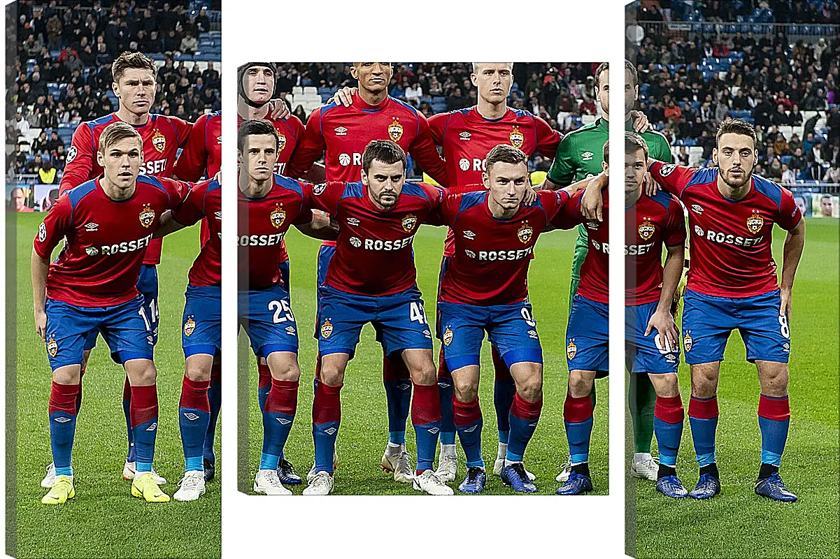 Модульная картина - Фото перед матчем. ФК ЦСКА Москва. FC CSKA Moscow