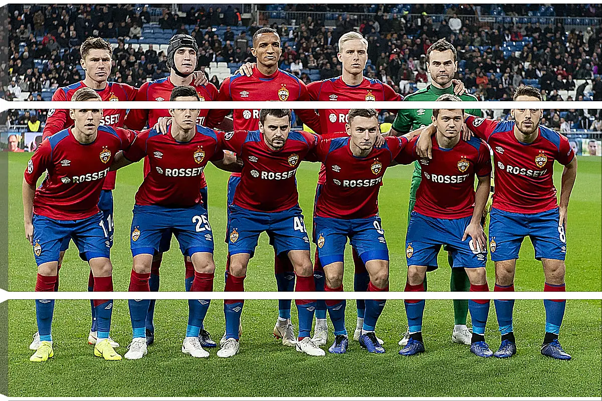 Модульная картина - Фото перед матчем. ФК ЦСКА Москва. FC CSKA Moscow