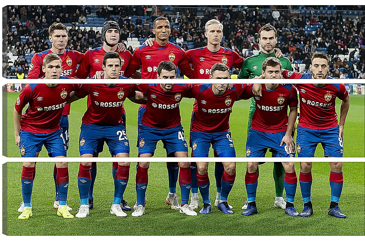 Модульная картина - Фото перед матчем. ФК ЦСКА Москва. FC CSKA Moscow