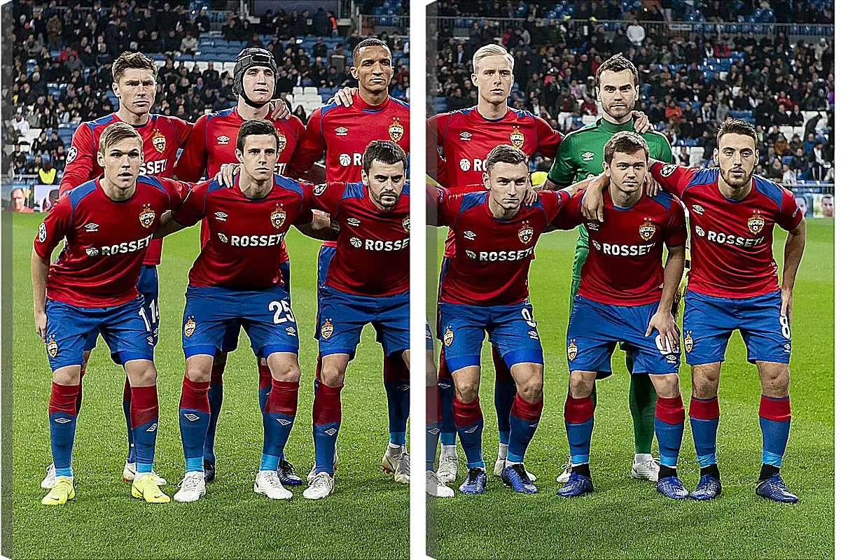 Модульная картина - Фото перед матчем. ФК ЦСКА Москва. FC CSKA Moscow