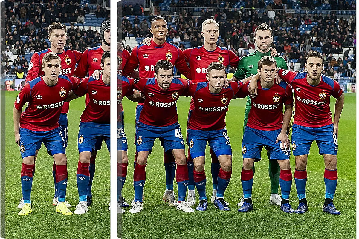 Модульная картина - Фото перед матчем. ФК ЦСКА Москва. FC CSKA Moscow