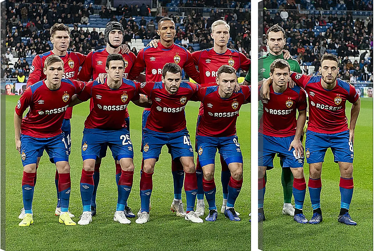 Модульная картина - Фото перед матчем. ФК ЦСКА Москва. FC CSKA Moscow