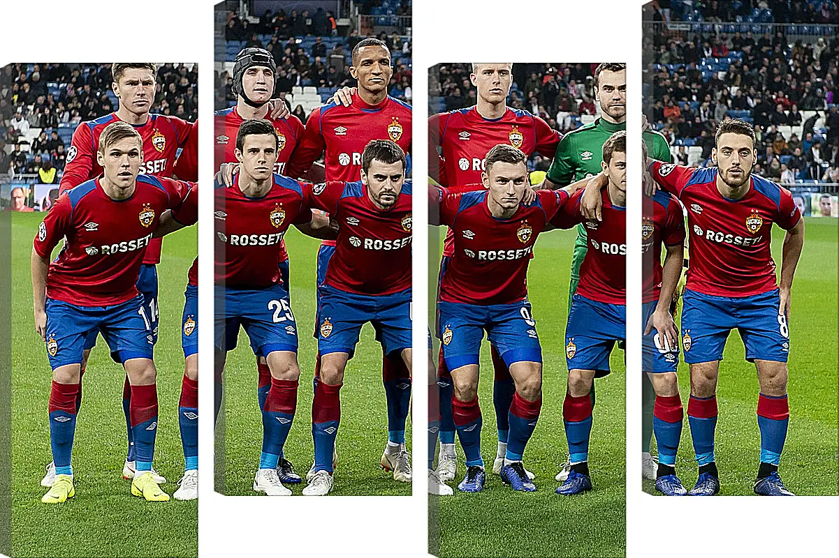 Модульная картина - Фото перед матчем. ФК ЦСКА Москва. FC CSKA Moscow