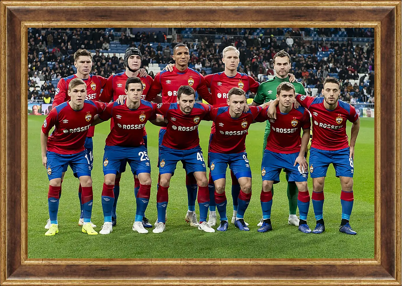 Картина в раме - Фото перед матчем. ФК ЦСКА Москва. FC CSKA Moscow