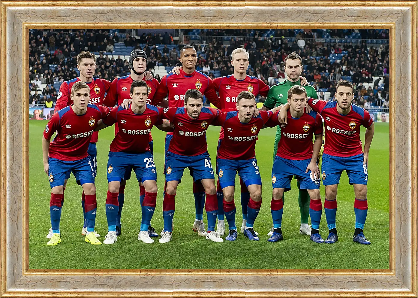 Картина в раме - Фото перед матчем. ФК ЦСКА Москва. FC CSKA Moscow