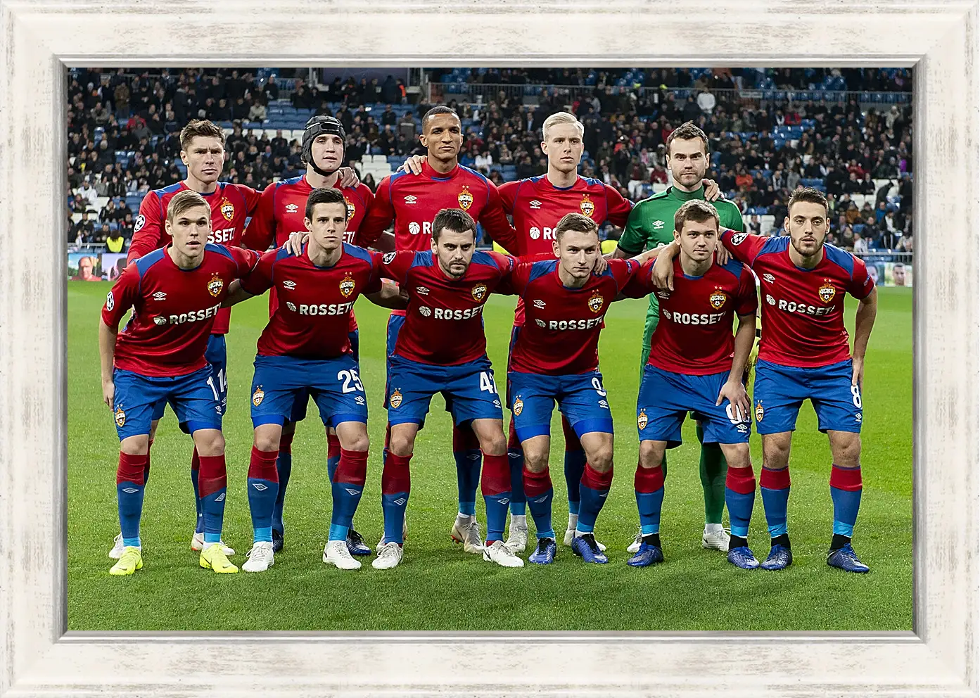 Картина в раме - Фото перед матчем. ФК ЦСКА Москва. FC CSKA Moscow