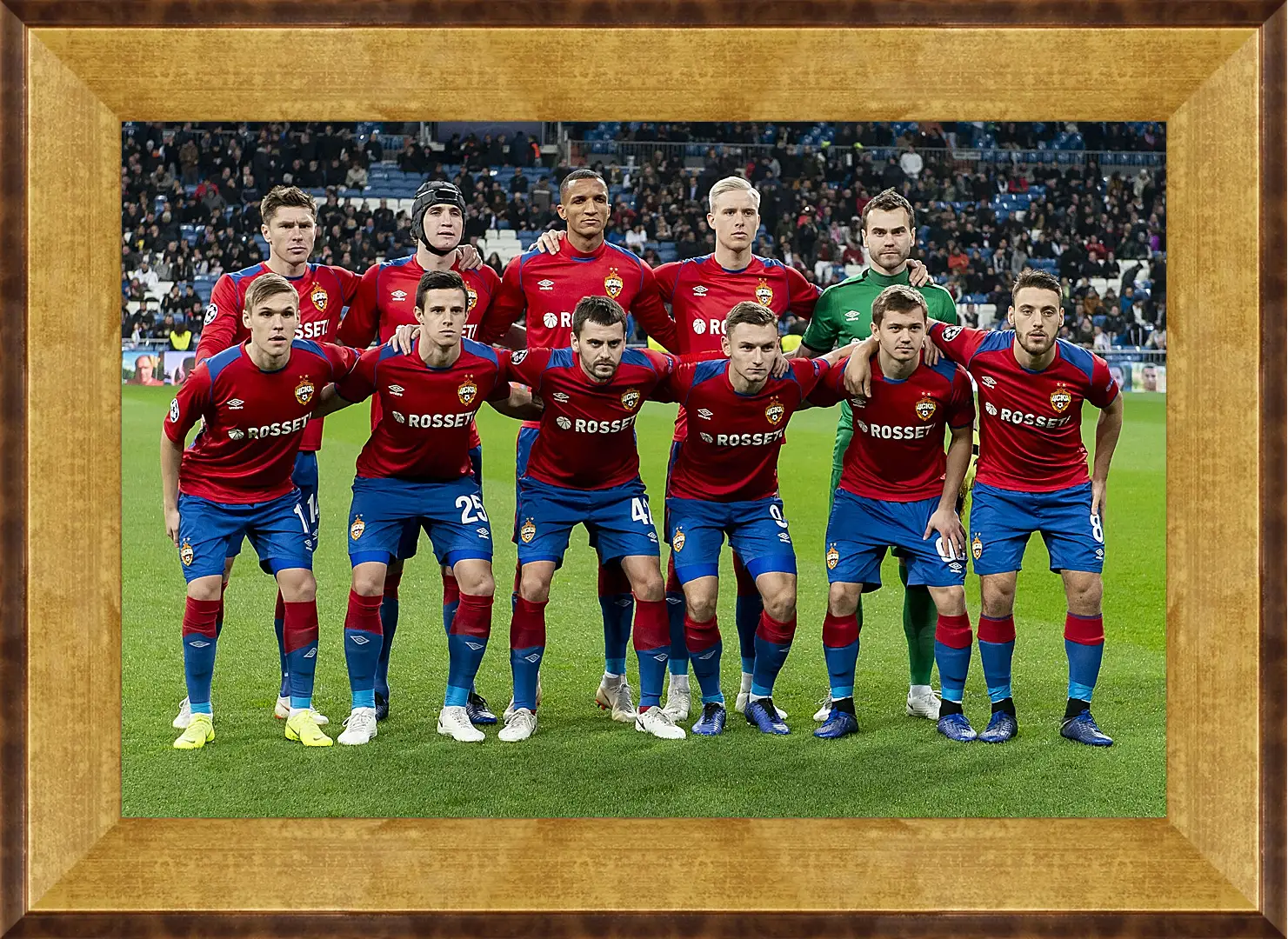 Картина в раме - Фото перед матчем. ФК ЦСКА Москва. FC CSKA Moscow