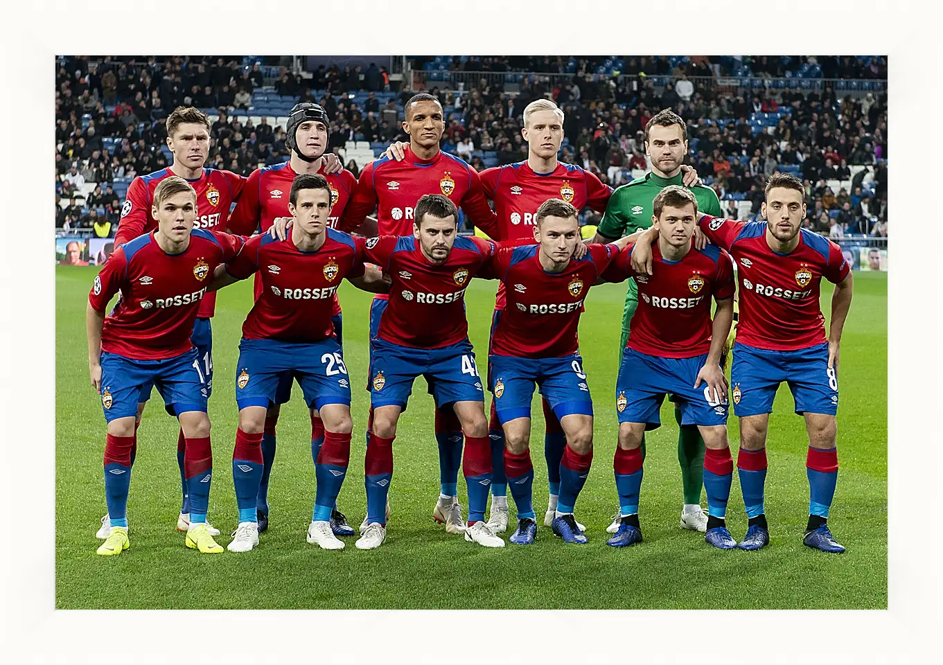 Картина в раме - Фото перед матчем. ФК ЦСКА Москва. FC CSKA Moscow