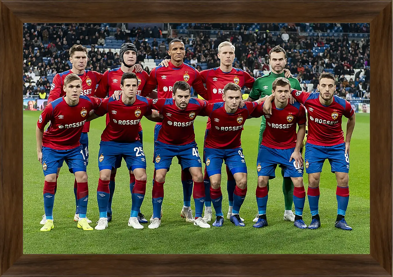 Картина в раме - Фото перед матчем. ФК ЦСКА Москва. FC CSKA Moscow