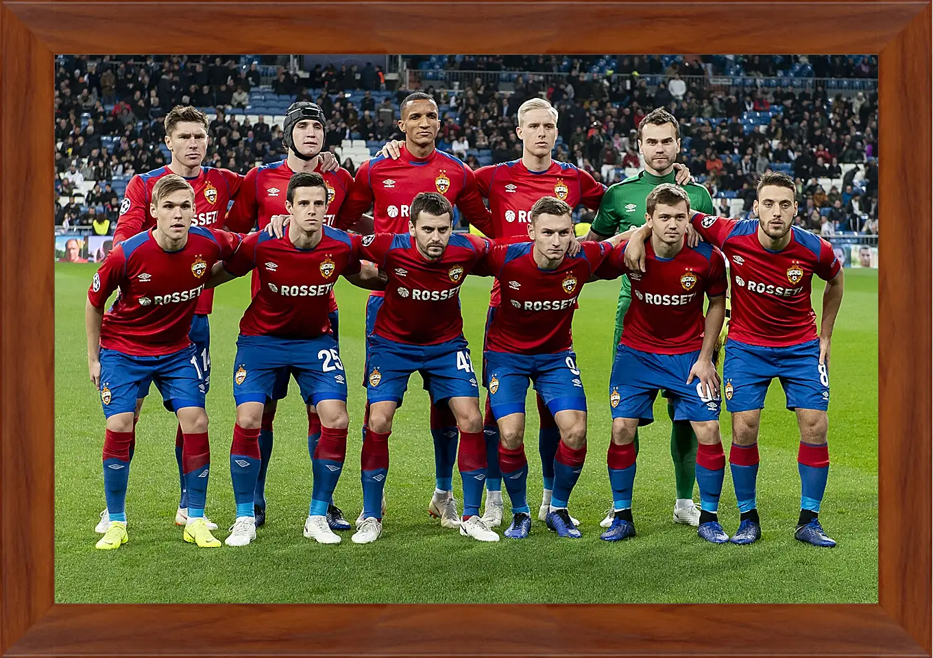 Картина в раме - Фото перед матчем. ФК ЦСКА Москва. FC CSKA Moscow