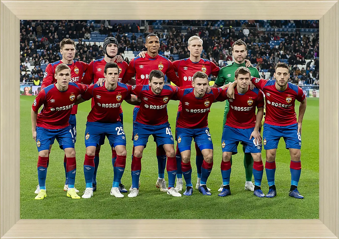 Картина в раме - Фото перед матчем. ФК ЦСКА Москва. FC CSKA Moscow