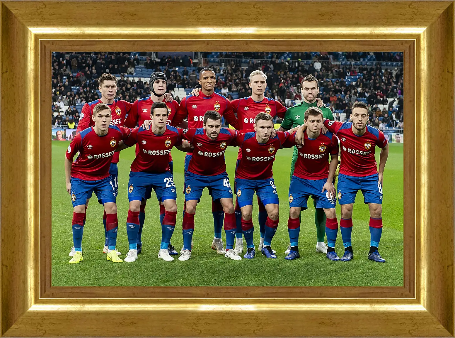 Картина в раме - Фото перед матчем. ФК ЦСКА Москва. FC CSKA Moscow