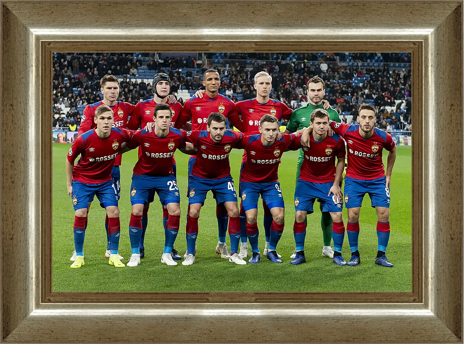 Картина в раме - Фото перед матчем. ФК ЦСКА Москва. FC CSKA Moscow