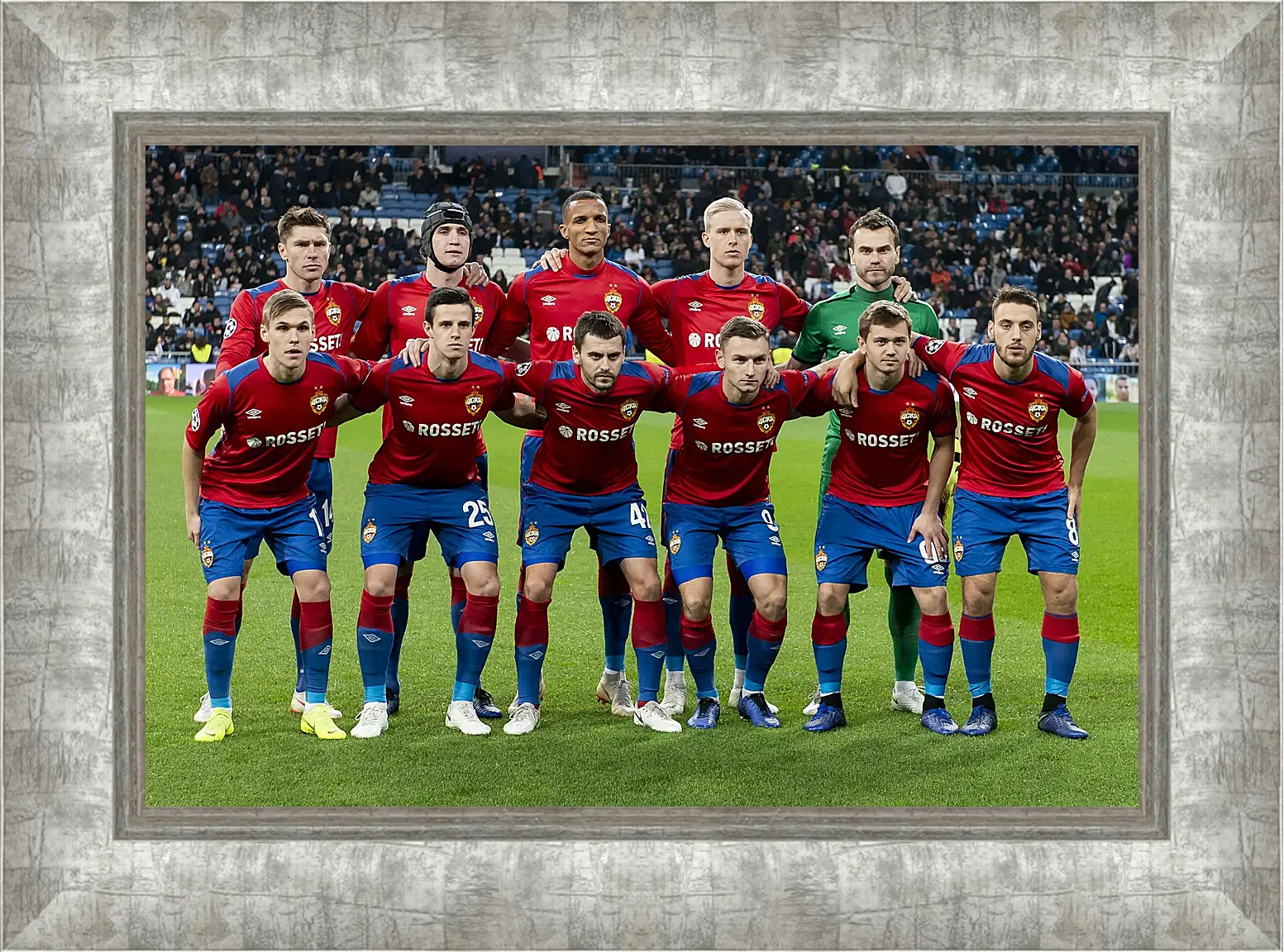 Картина в раме - Фото перед матчем. ФК ЦСКА Москва. FC CSKA Moscow