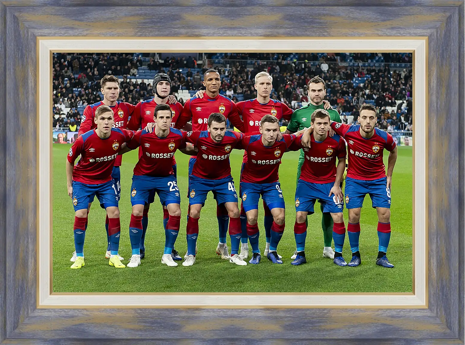 Картина в раме - Фото перед матчем. ФК ЦСКА Москва. FC CSKA Moscow