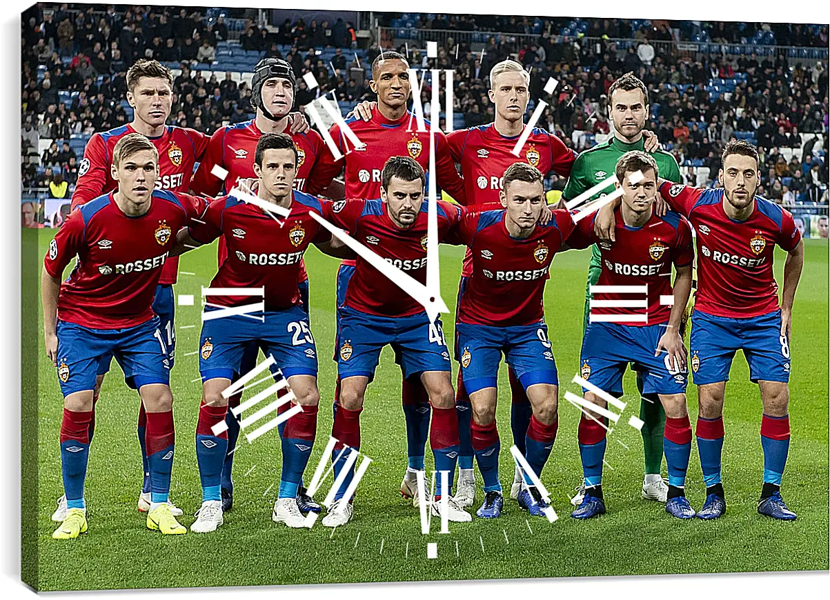 Часы картина - Фото перед матчем. ФК ЦСКА Москва. FC CSKA Moscow