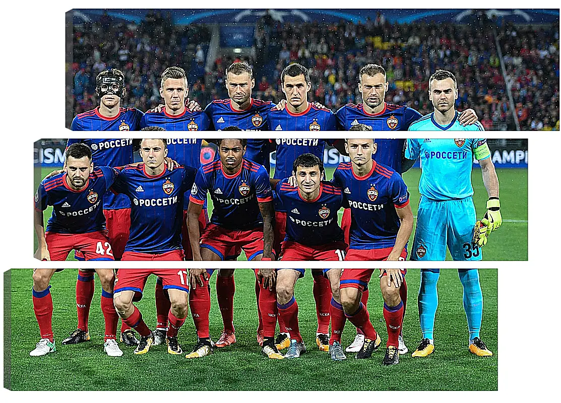 Модульная картина - Фото перед матчем. ФК ЦСКА Москва. FC CSKA Moscow