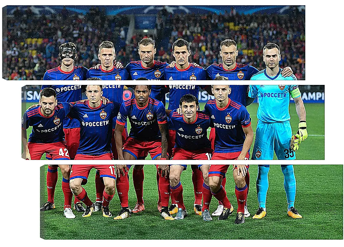 Модульная картина - Фото перед матчем. ФК ЦСКА Москва. FC CSKA Moscow