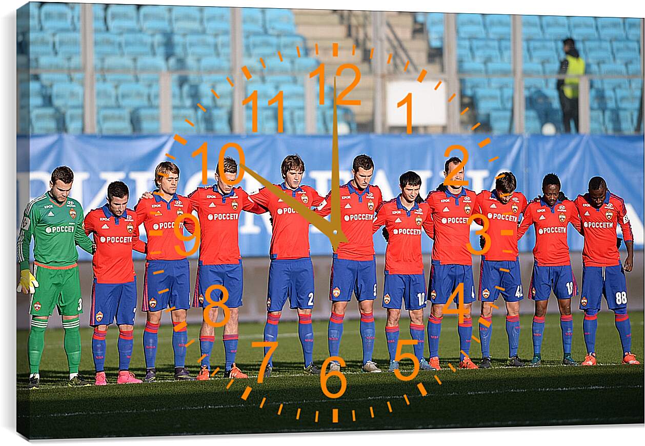 Часы картина - ФК ЦСКА Москва. FC CSKA Moscow