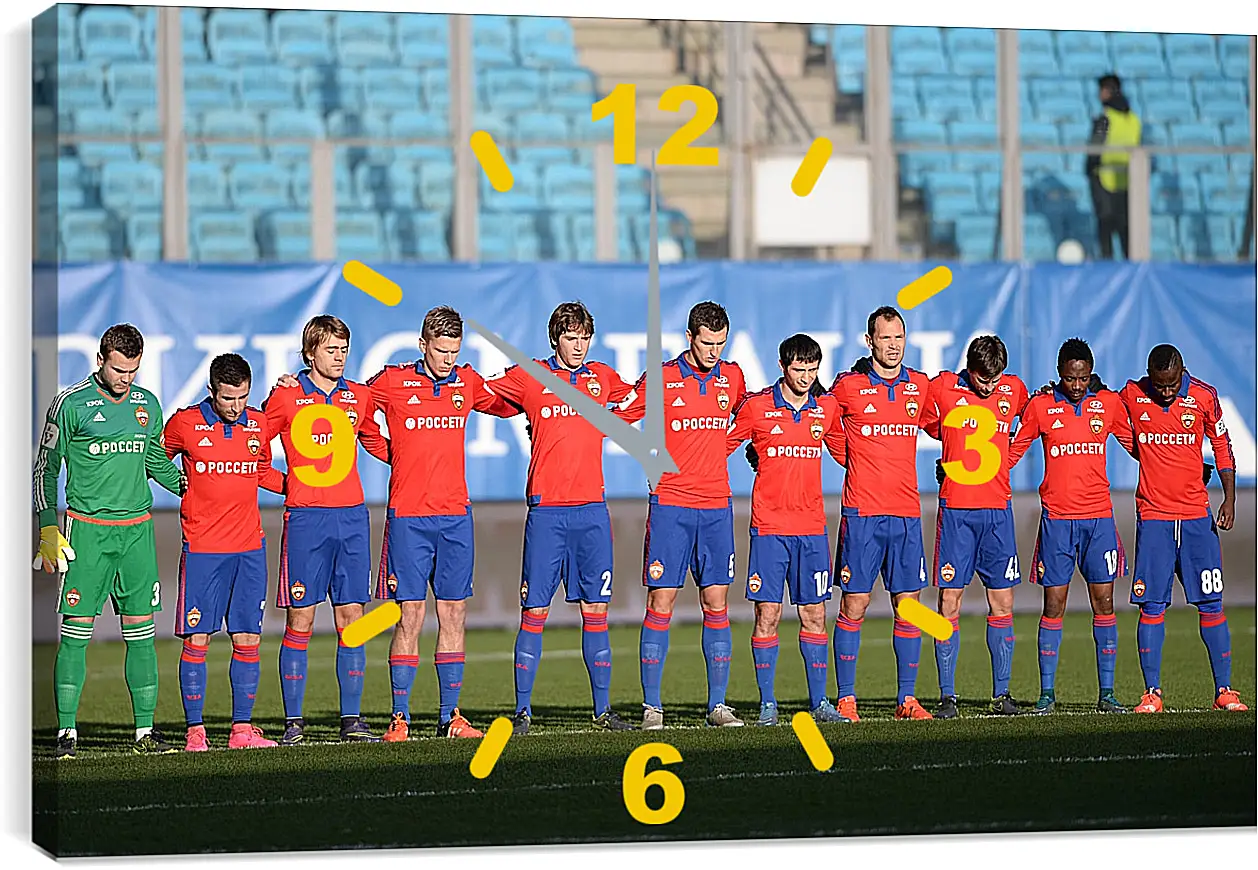 Часы картина - ФК ЦСКА Москва. FC CSKA Moscow